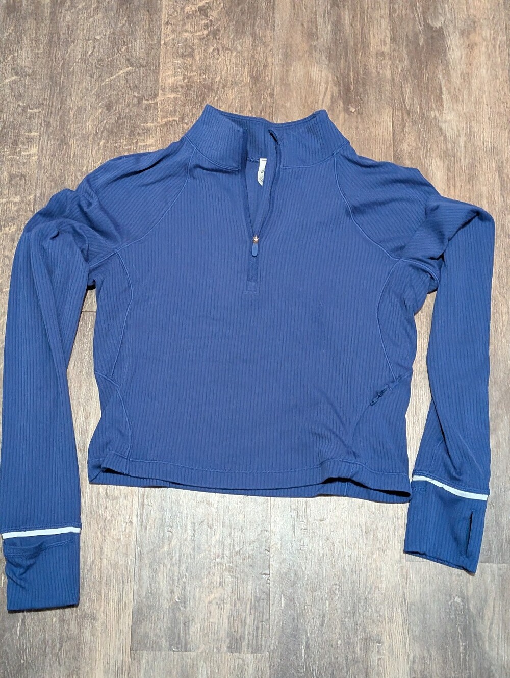 Women’s Lululemon Truly Cropped Half Zip, Size 8 Cobalt Blue